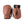 Pair of Hestra brown leather mittens with black wrist cuffs