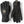 Hestra black leather gloves with yellow contrast stitching and Hestra logo patch
