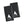 Two black Alphacool microfiber cleaning cloths with white logo