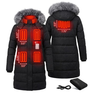 ActionHeat Pro Series+ Bluetooth Women's Long Puffer Heated Jacket