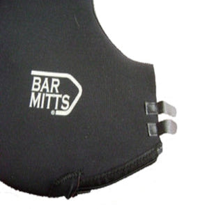 Black Bar Mitts handlebar cover with white brand logo