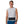 Man wearing a black Nathan running belt over a grey sleeveless shirt