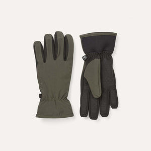 Sealskinz olive green waterproof gloves with black textured palms