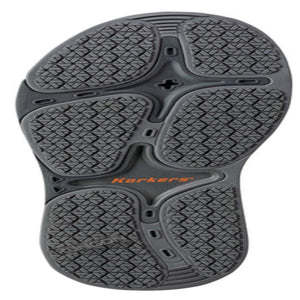 Korkers rubber shoe outsole with textured grip pattern