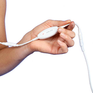 Venture Heat white handheld temperature controller with power button and heat level indicators