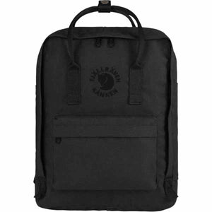 Black Fjallraven Kanken backpack with front pocket and top handles
