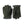 Hestra dark green suede gloves with grey ribbed knit cuffs