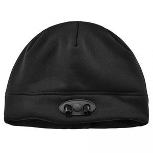 Black N-Ferno beanie with integrated LED light on the front