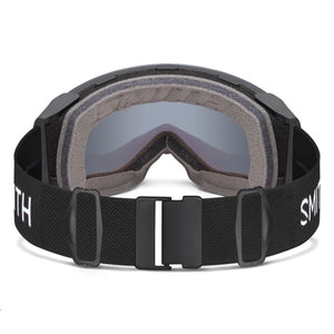 Smith Optics snow goggles with black strap and grey lens