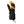 Lenz black and tan leather ski mitten with adjustable wrist strap