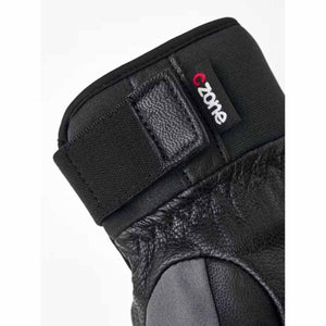 Hestra glove cuff with CZone label and velcro strap