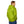 Man wearing a lime green Helly Hansen hooded rain jacket from the back