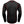 Back view of black long sleeve compression shirt with red contrast stitching and logo