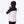 Back view of a Mobile Warming black and white hooded puffer jacket