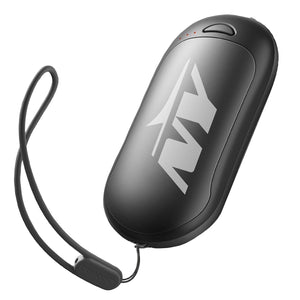 ActionHeat black oval hand warmer with wrist strap