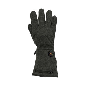 Mobile Warming grey heated glove with battery pocket and control button