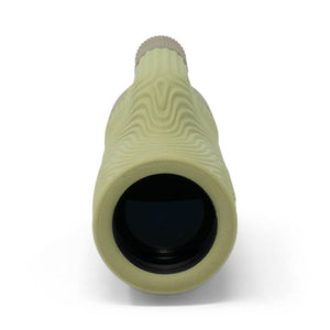 NOCS Provisions olive green monocular with textured grip viewed from the front