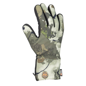 Mobile Warming camouflage heated glove with wrist zipper and power button