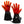ActionHeat red and black heated gloves with battery pack and power cable