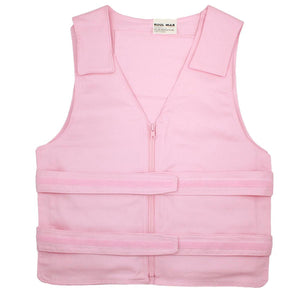 Pink Polar Products Kool Max cooling vest with front zipper and adjustable hook and loop side straps