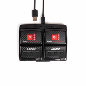 Lenz Body Heat System dual battery charging dock with USB cable