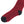 Red ribbed knit sock with black toe and heel