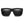 Matte black rectangular sunglasses with dark lenses