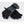 Grey and black winter gloves with adjustable wrist straps
