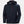 Helly Hansen navy blue hooded softshell jacket with red zipper pulls and HH logo on collar