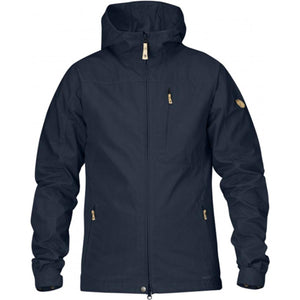 Fjallraven dark navy hooded jacket with front zipper and chest pocket