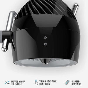 Vornado air circulator with touch sensitive controls and four speed settings