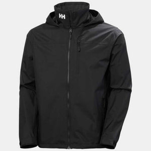 Helly Hansen black hooded jacket with front zipper and chest pocket