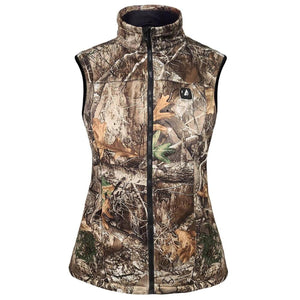 ActionHeat Realtree Edge camo print sleeveless vest with front zipper