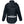 Back view of a black Gerbing hooded rain jacket with a reflective strip