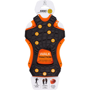 Sidas Walk Traction ice cleats with stainless steel spikes on retail packaging