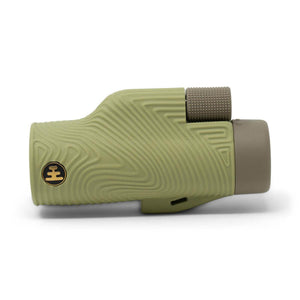 Olive green Nocs Provisions monocular with textured grip and adjustment dial