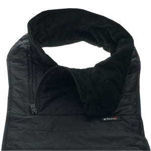 Black Glovii heated neck warmer with zipper and fleece lining