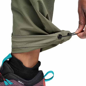 Black Diamond pants featuring an adjustable drawcord hem at the ankle