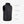 Black quilted vest with callouts for padding, water and wind resistance, battery pockets, and lightweight design
