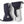 Hestra navy and white three finger ski mittens with adjustable wrist straps and drawstring cuffs