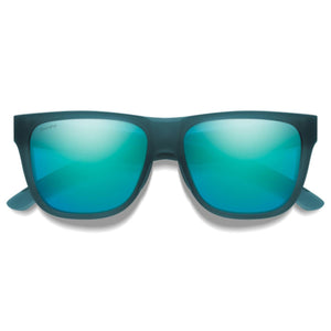 Smith sunglasses with matte teal frames and reflective green ChromaPop lenses