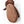 Brown Hestra suede mitten with faux fur cuff