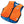 HyperKewl orange and blue quilted cooling vest with front zipper