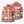 Mobile Warming fleece jacket with brown and cream geometric pattern showing internal heating element locations