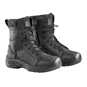 Baffin black waterproof tactical boots with side zipper and lace up closure