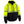 NexGen high visibility yellow and black hooded zip up work jacket with reflective stripes