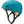 Smith Optics teal bicycle helmet with black straps and yellow interior padding