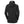 Back view of a black Helly Hansen hooded softshell jacket