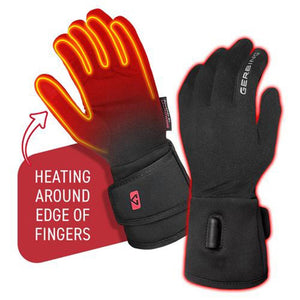 Gerbing heated gloves showing heating elements around the finger edges