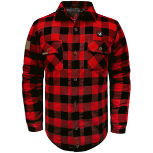 ActionHeat red and black buffalo plaid button down flannel shirt